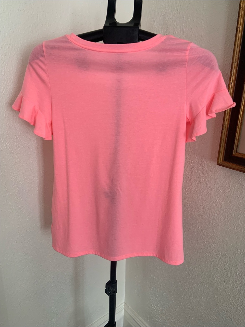 Lilly Pulitzer Pink Ruffle Sleeve Tee - Picture 4 of 4